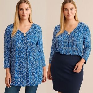 Ruby Rd. Blue Women's Blouse